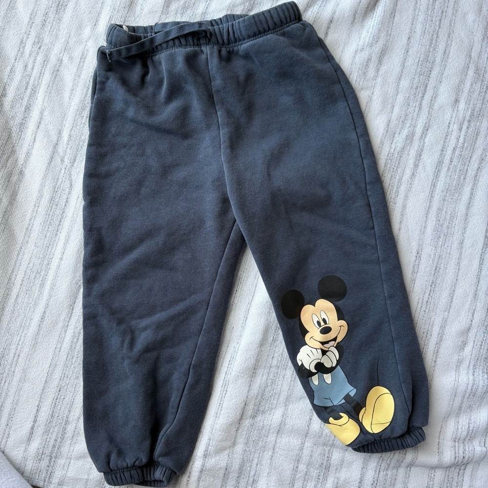 H&M Disney Mickey Mouse Sweater and Jogger Set In Navy Blue Size 2T - Picture 4 of 4